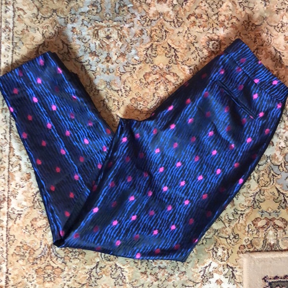 ANN KLEIN sz 2 Satin Capri Vivid Stripe Dor $99NEW - Picture 4 of 14